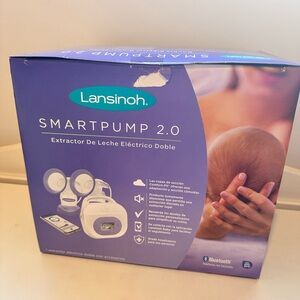 Lansinoh SmartPump 2.0 Double Electric Breast Pump - Purple and White